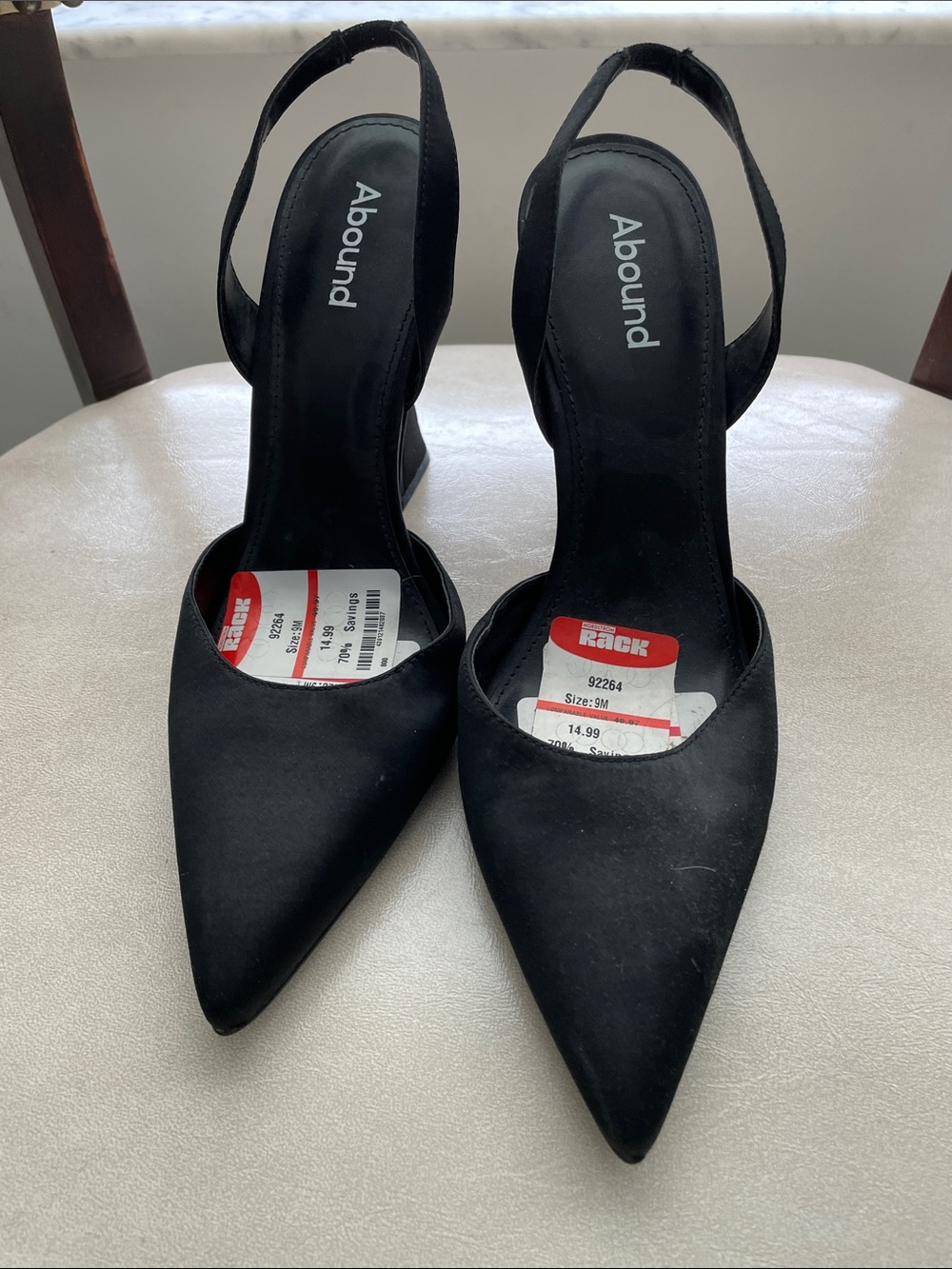 Abound Black Pointed-Toe Slingback Pumps